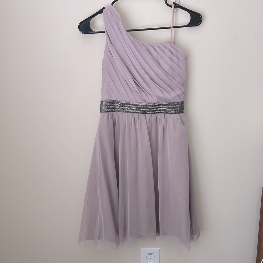One Shoulder BCBG Mauve Dress